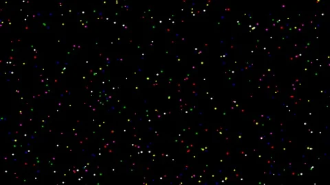 Multi color snowfall motion graphics with dark background Stock Footage 123814729