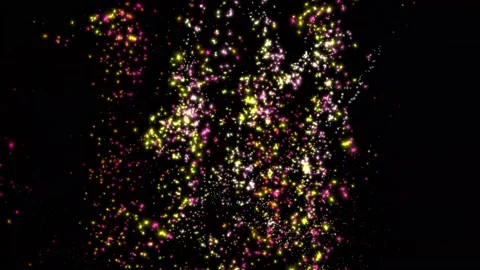 Multi color sparkles motion graphics with night background Stock Footage 217906385