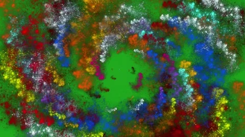 Multi color splashes motion graphics with green screen background Stock Footage 245047165