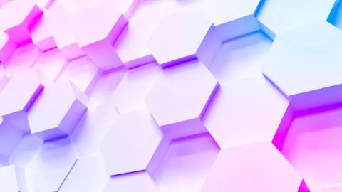 Multi color technology hexagon pattern background Stock Illustration