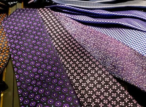 Multi color ties Stock Photos