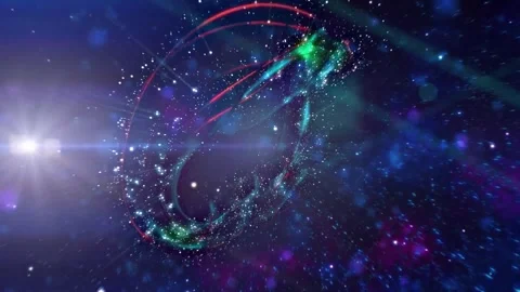 Multi Color Torus Galaxy Space Motion Background Video stock 276431282