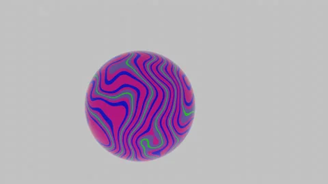 Multi color wavy ball animation. Stock Footage 191791833