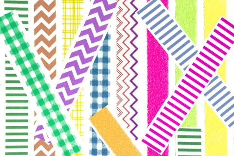 Multi color Zig zag chevron  tile pattern background  Stock Illustration