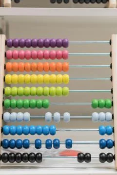 Multi colored abacus Foto stock