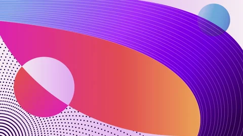 Multi-colored abstract background with bent lines and dots in 4k video. Stock Footage 156570719