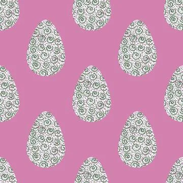 Multi-colored abstract Easter eggs seamless pattern. Watercolor decorative dr Stock Illustration