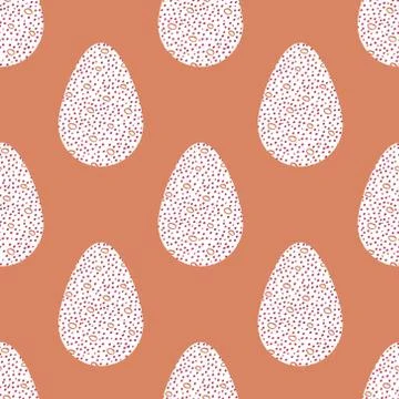 Multi-colored abstract Easter eggs seamless pattern. Watercolor decorative dr Stock Illustration