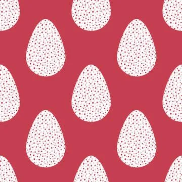 Multi-colored abstract Easter eggs seamless pattern. Watercolor decorative dr Stock Illustration