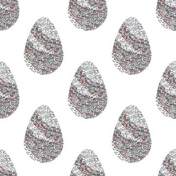 Multi-colored abstract Easter eggs seamless pattern. Watercolor decorative dr Stock Illustration