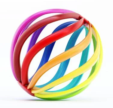 Multi-colored abstract globe shape Multi-colored abstract globe shape isol... Stock Photos