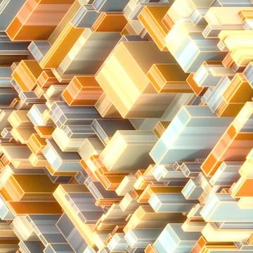 Multi colored abstract industrial structure futuristic background 3d rendering Stock Illustration