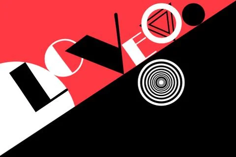 Multi-colored abstract pattern of different geometric objects Stock Illustration