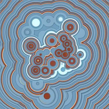 Multi colored abstract wave background. Modern radio waves pattern. 3d render Stock Illustration