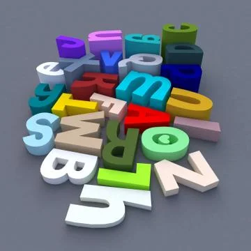 Multi Colored Alphabets Stock Illustration