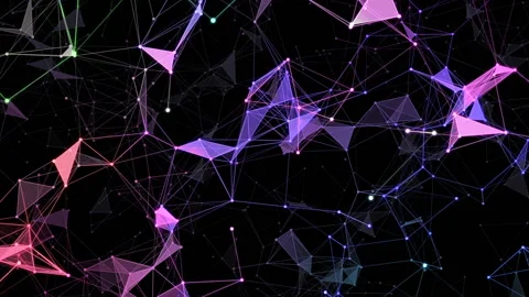 Multi-colored array. Cosmic geometry.Abstract space background, geometry Stock Footage 95466419