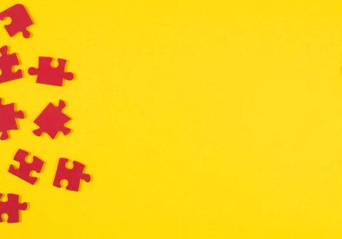 Multi-colored background from puzzles, block colors Stock Photos