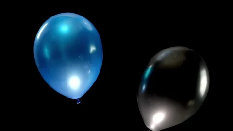 Multi-Colored Balloons Fall Down Through Display, Creating a Fun and Vibrant Stock Footage 304586732