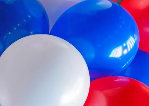 Multi-colored balloons for a festive decor of rooms. Stock Photos