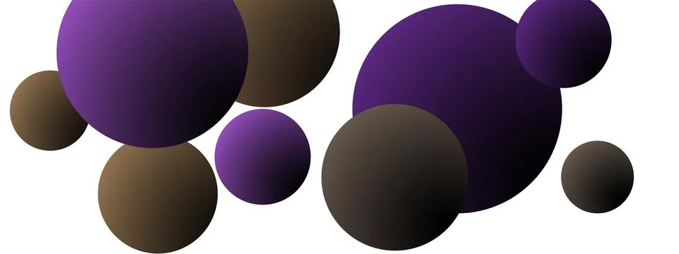 Multi-colored balls scattered randomly. background design, cover. Volumetric  Stock Illustration