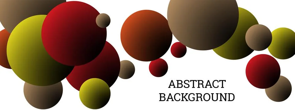 Multi-colored balls scattered randomly. background design, cover. Volumetric  库存插图