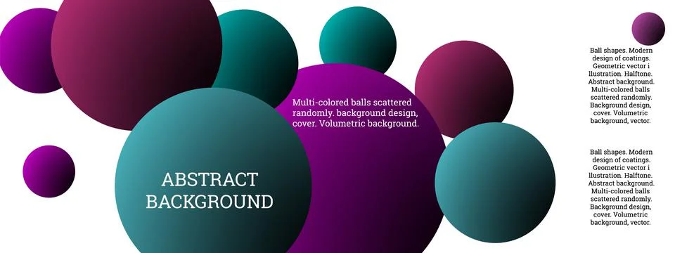 Multi-colored balls scattered randomly. background design, cover. Volumetric  Stockillustratie