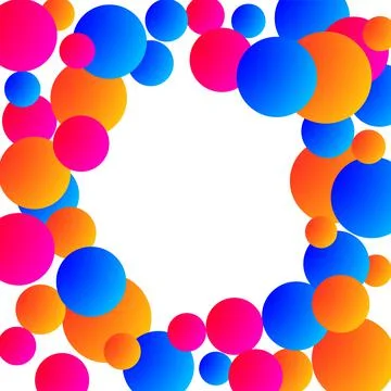Multi-colored balls scattered randomly. background design, cover. Volumetric  Stock Illustration