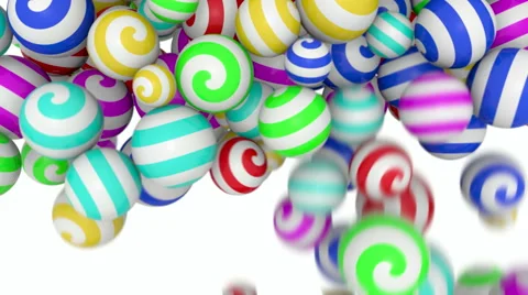 Multi-colored balls.Alpha matte Stock Footage 46566862