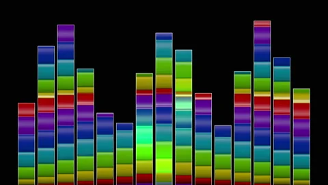 Multi-colored bands in the equalizer structure. Children's background. Stock-Footage 170115115