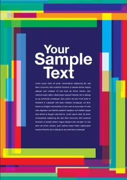 Multi-colored Bar Patterns for Simple Page Layout Design Abstract Vector Back Stock Illustration