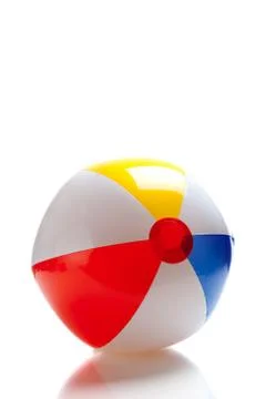 Multi-colored beach ball Stock Photos