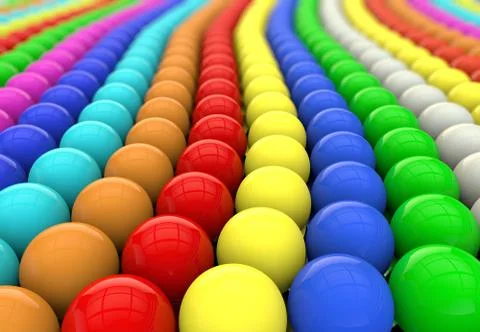 Multi-colored beads Stock Illustration