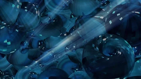 Multi-colored in blue tones energy magic spheres Stock Footage 271740782