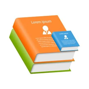 Multi colored books Illustrazione stock