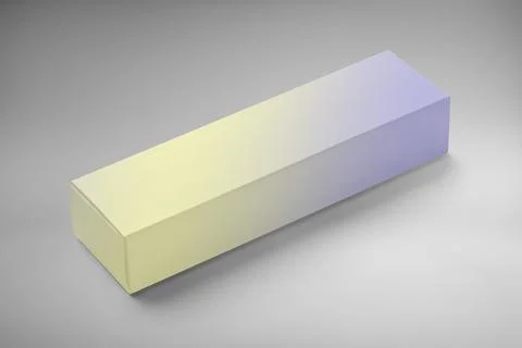 Multi colored box isolated on light grey background. High resolution. Stock Illustration