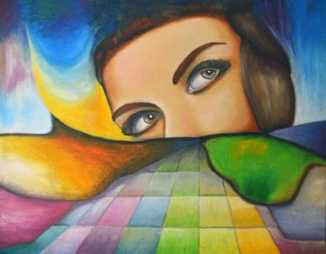 The Multi-Colored Brick Road Illustrazione stock