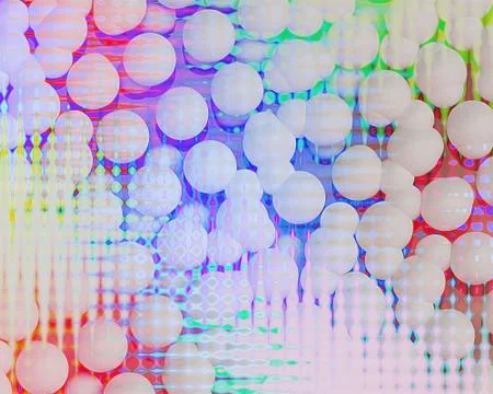Multi colored bright molecular background with spheres Stock Illustration