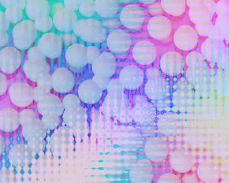 Multi colored bright molecular Stock Illustration