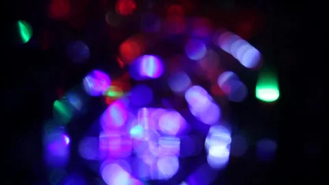 Multi-colored chaotic flicker of dots in full blur Vidéo 143842890