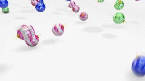 Multi-colored Christmas toys fall to the floor Stock-Footage 119291153