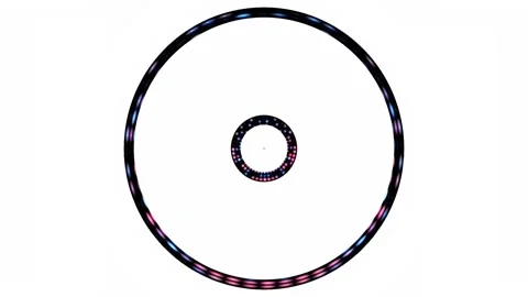 Multi-colored circle background. Spectrum circle of bright color luminous light Stock Footage 131807917