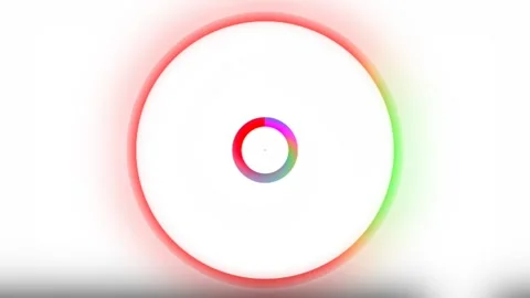 Multi-colored circle background. Spectrum circle of bright color luminous light Stock Footage 131807927