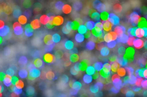 Multi-colored circles that are obtained when blurring the background Stock Photos