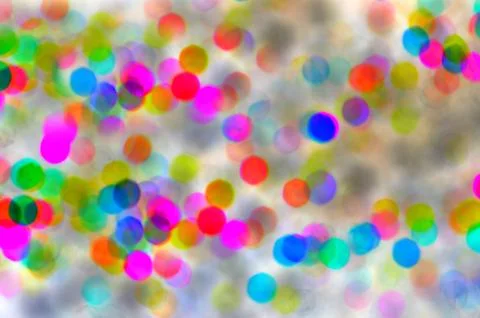 Multi-colored circles that are obtained when blurring the background Stock Photos