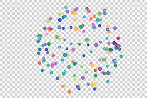 Multi colored circular computer icons イラスト素材