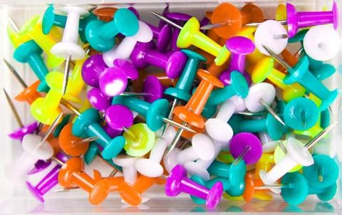 Multi-colored clerical buttons Stock Photos