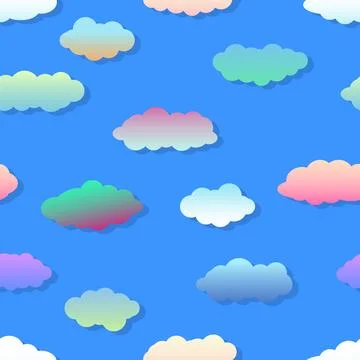 Multi-colored clouds Stock Illustration
