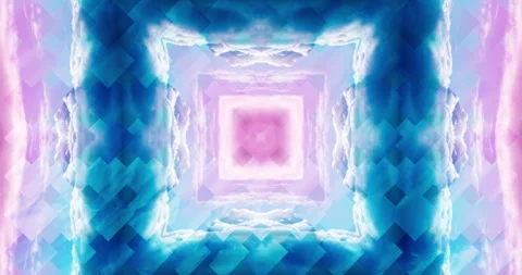 Multi-colored clouds move quickly in mirror reflection. Vidéo 262965420