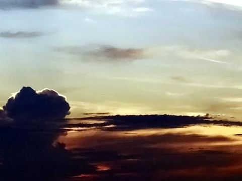 Multi colored clouds in the sky Stock Photos