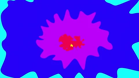 Multi-colored colors on a black screen. Stock Footage 265267136